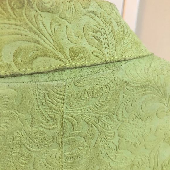 Lime Green Leather Jacket - Juliana Collezione - Picture 5 of 6